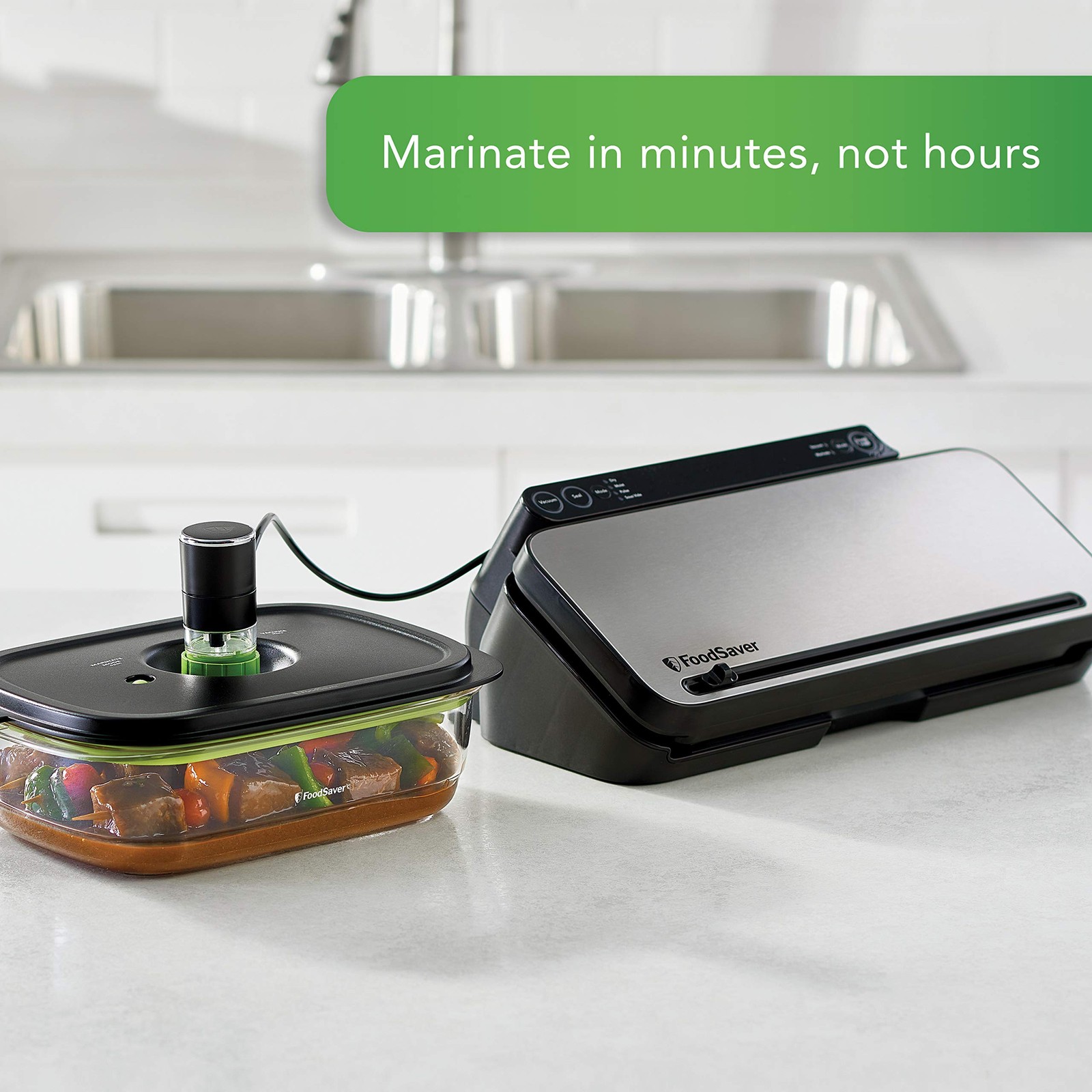 Preserve & Marinate Vacuum Containers, 10 Cup, BPA-, Dishwasher Safe, Clear