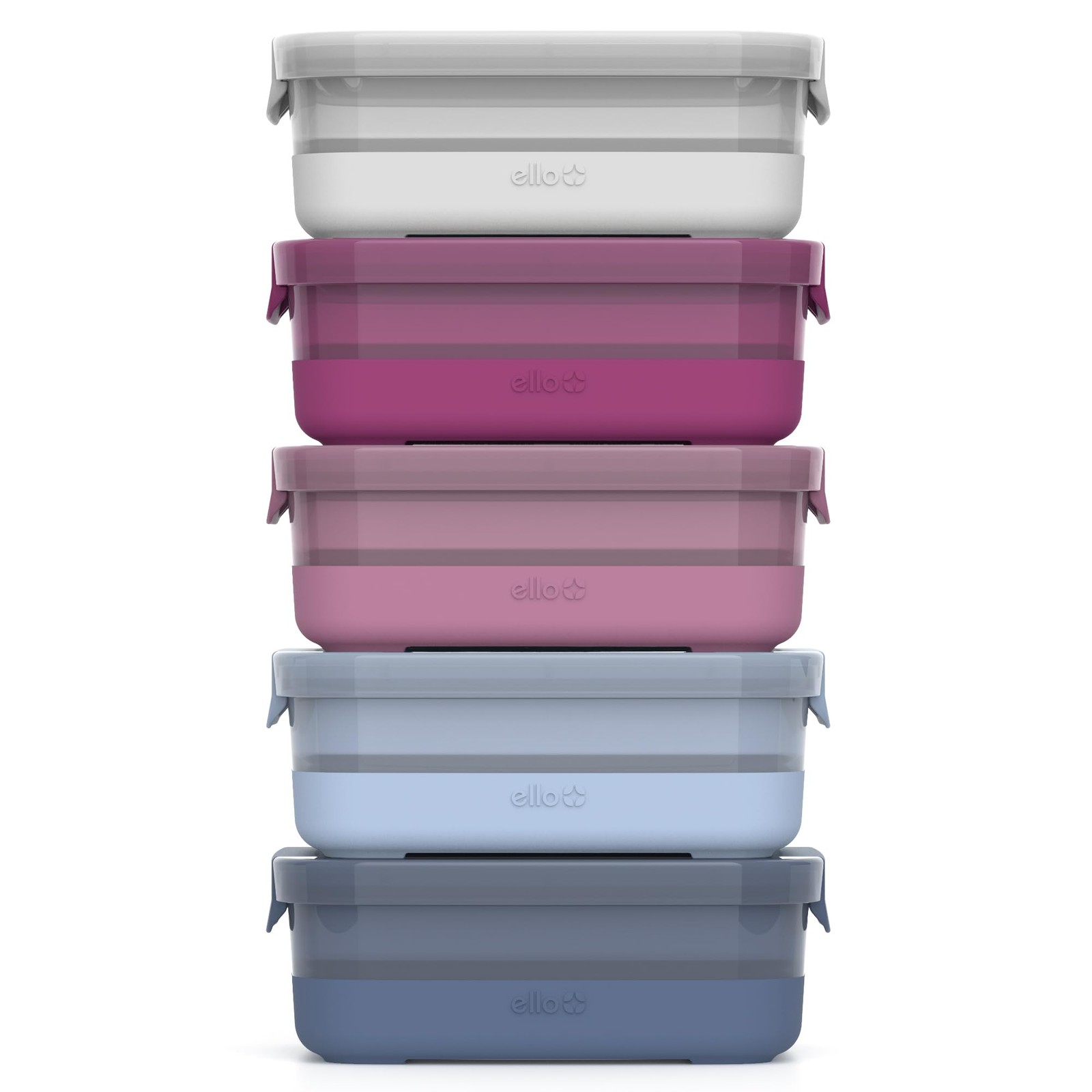 Plastic 3.7 Cup Meal Prep Set 10 Pc, 5 Pack Set – BPA Free Plastic Food Stora…