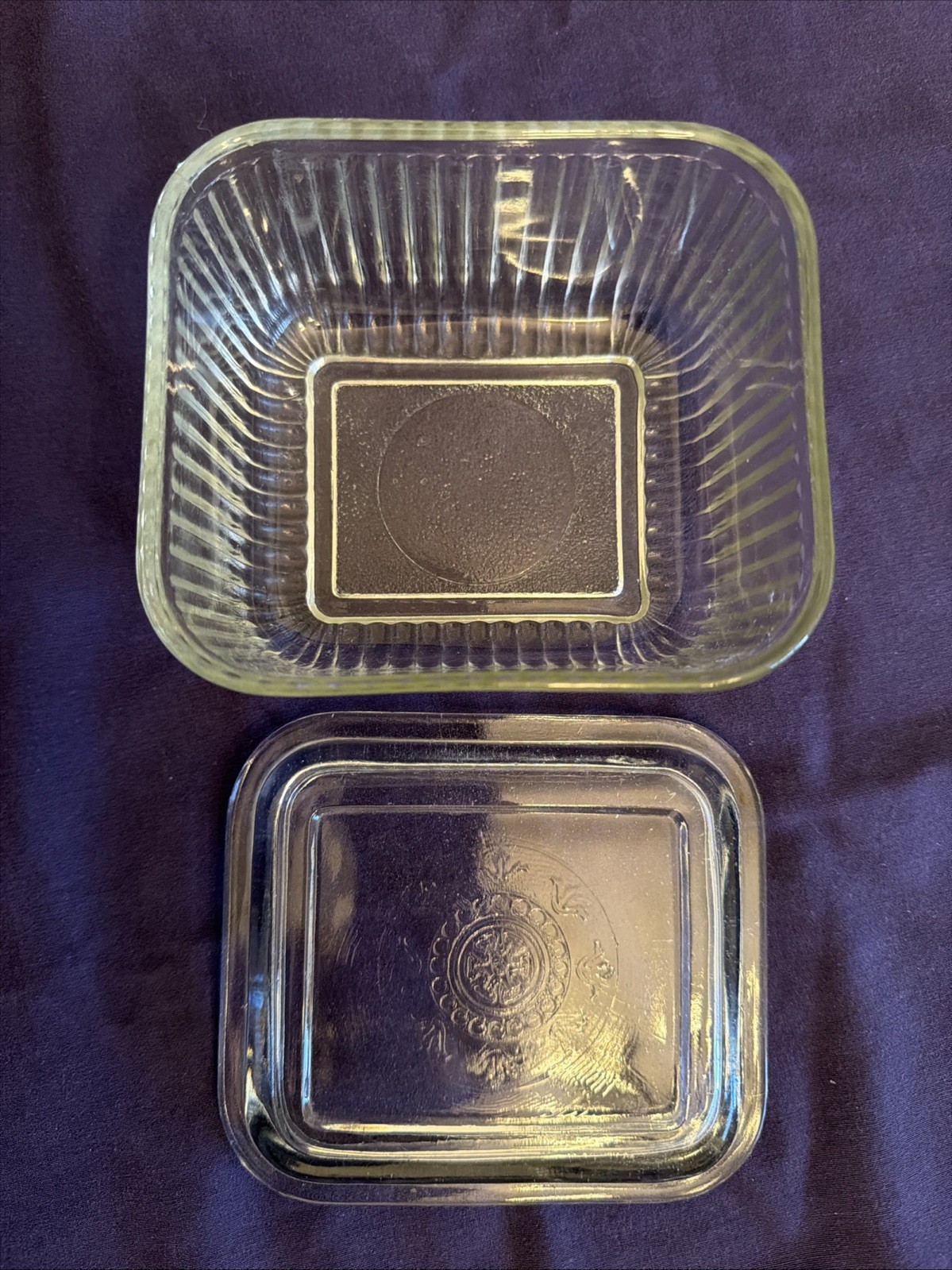 Glass Food Storage Container -Vintage
