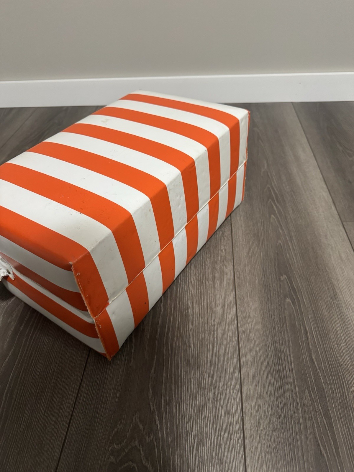 Vintage Tupperware Orange Stripe Picnic Cooler Set New Open Box