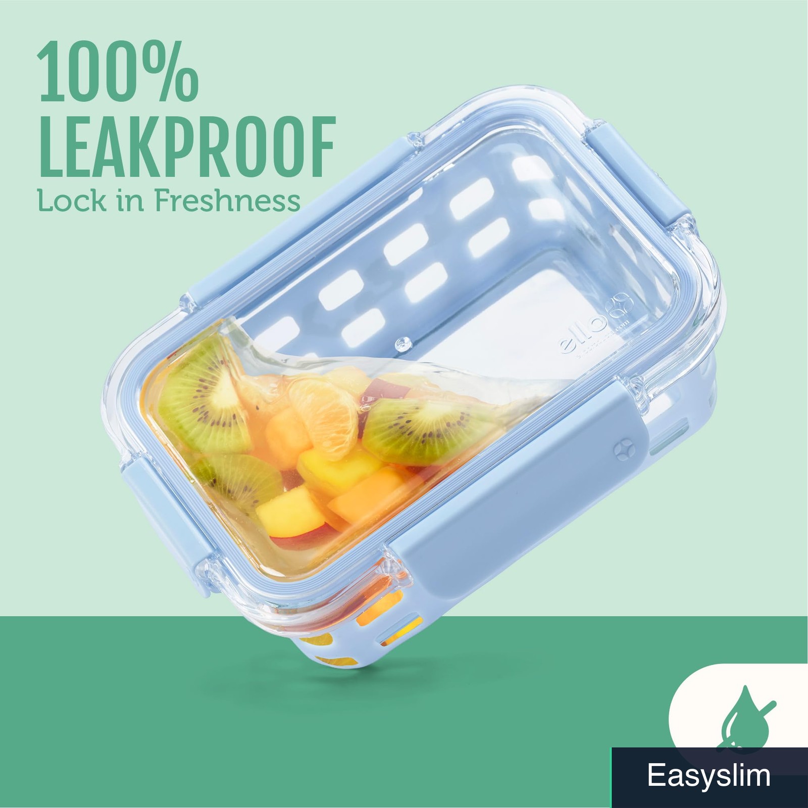 Glass Meal Prep Containers 3.4 Cup 5 Pack Airtight Lids Olive Tree
