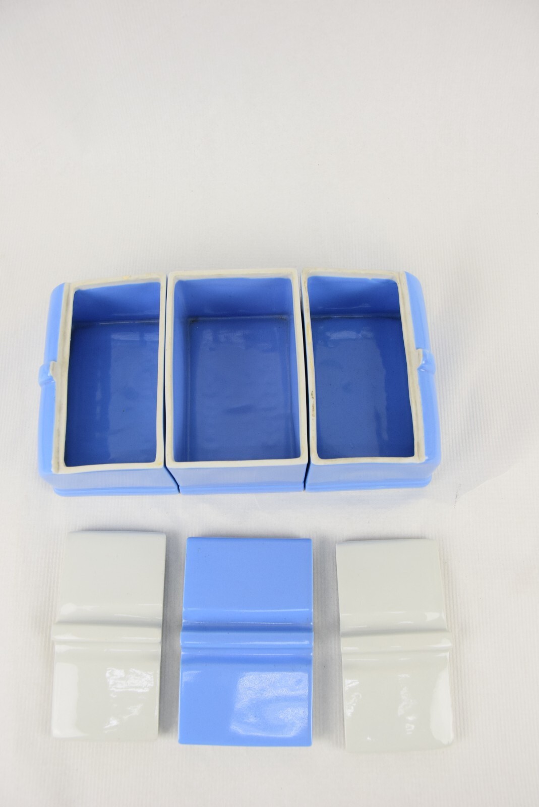 Hall China Co Vintage 6 Piece Refrigerator Dishes with Lids