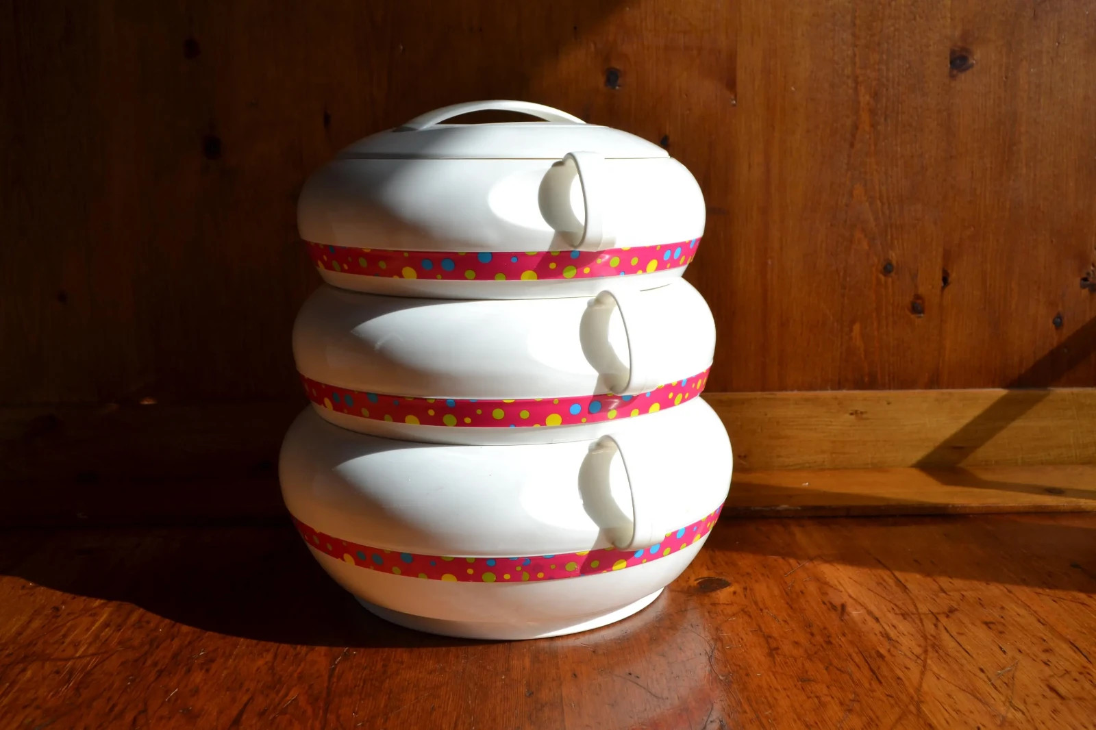 Vintage InsoCore Insulated Containers Hot/Cold Stackable Servers with Stainless