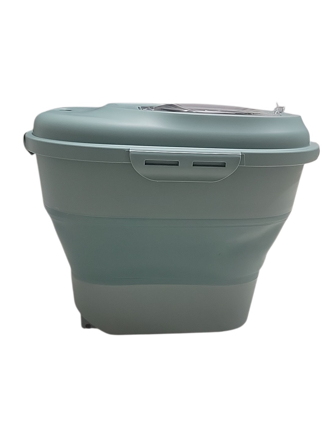 20-50 Lbs Food Storage Container With Wheel, Airtight Locking Lid, Collapsibl…