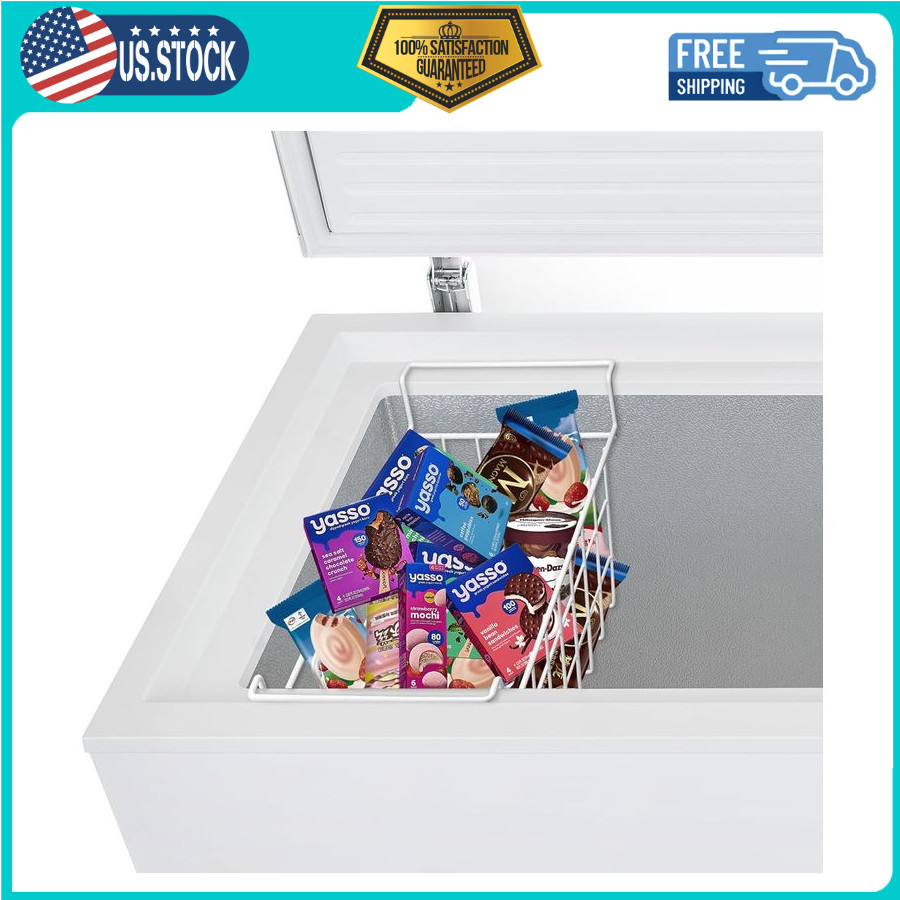 2 Pack 17.5″ Freezer Organizer Bins, Metal Wire Storage Baskets for Chest Freeze