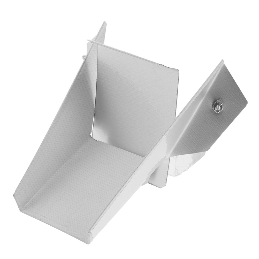 White Metal Grain Container Spout with Smooth Flow for Rice and Flour Bins