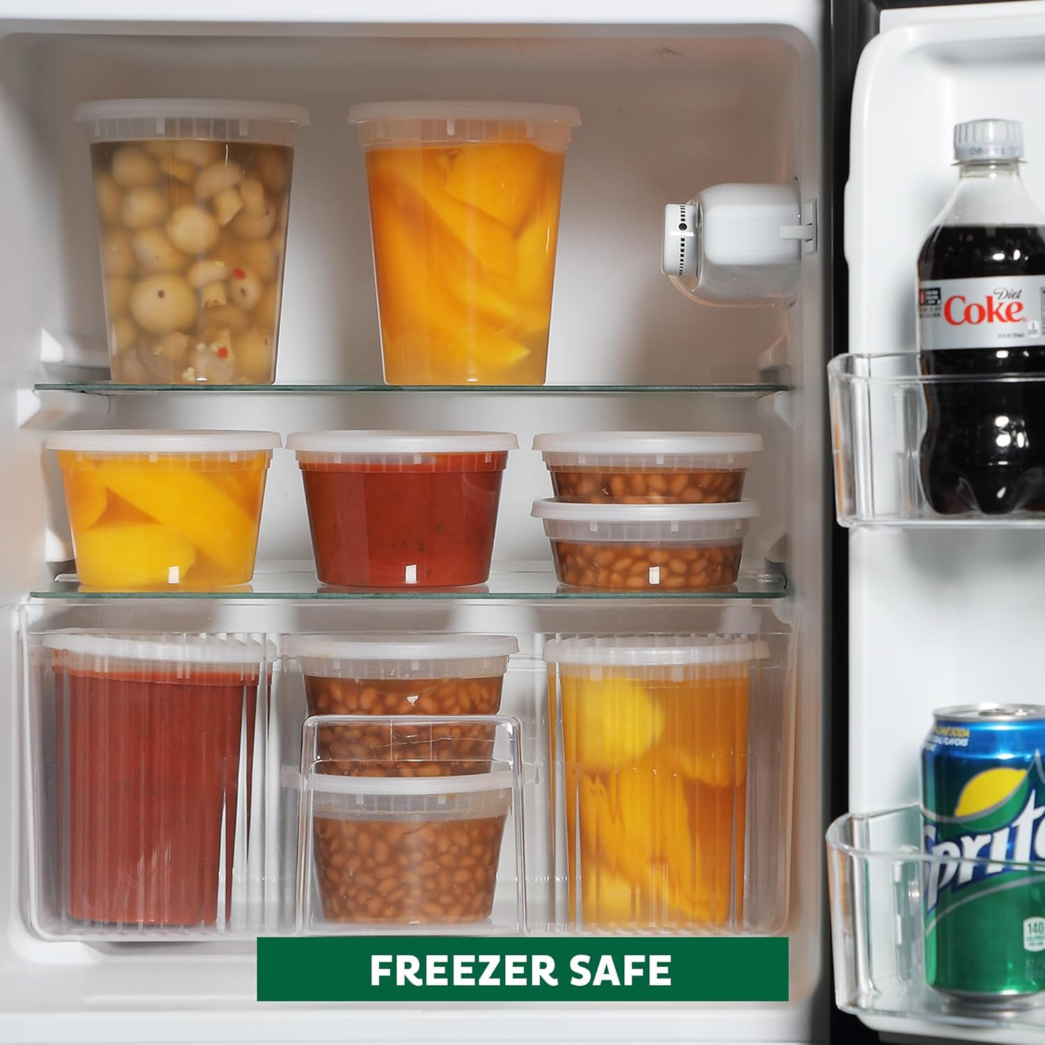 Freshware Food Storage Containers [50 Set] 16 Oz Plastic Deli Containers