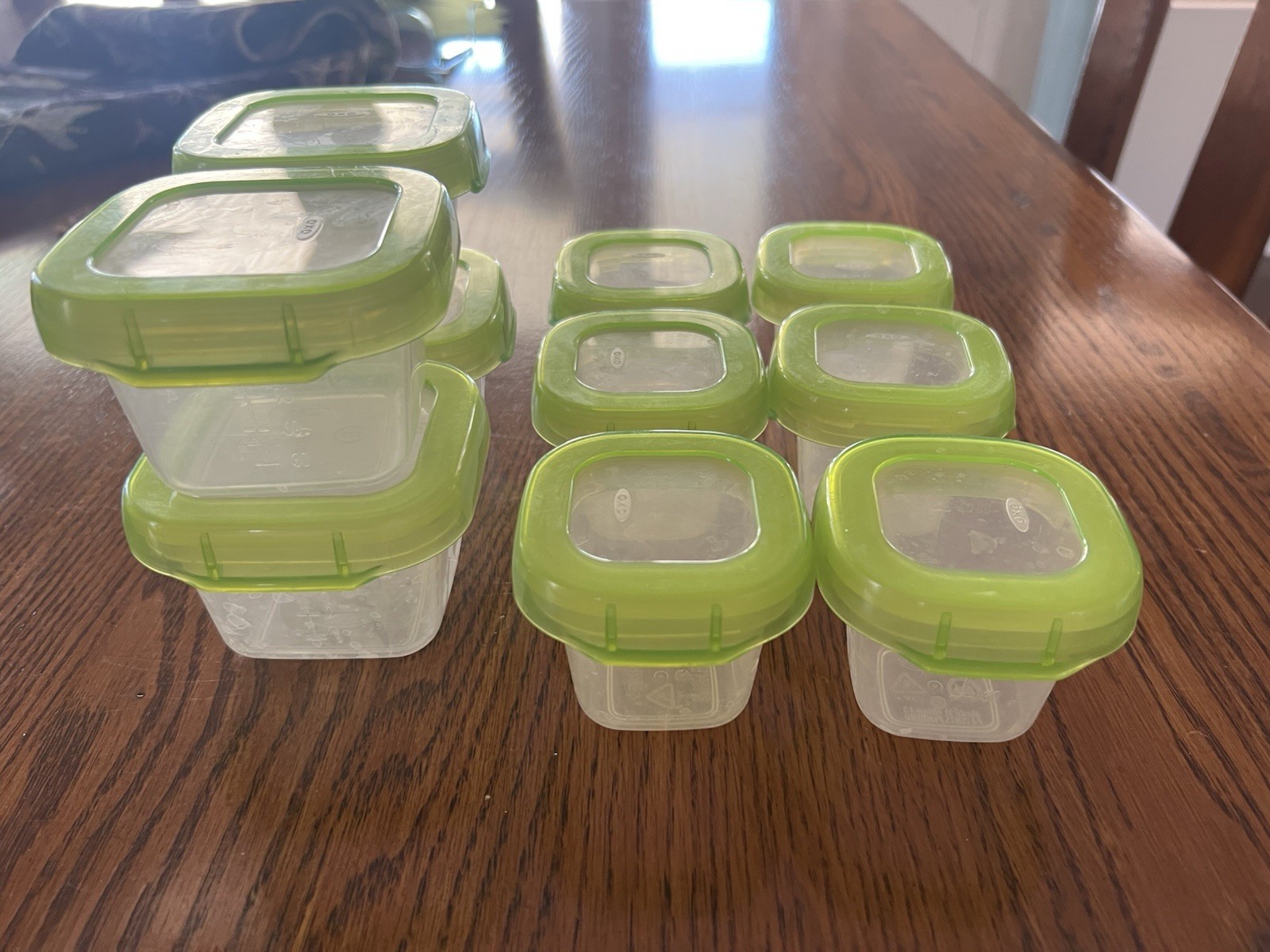Oxo pop container set Of 10. Small Container Is Perfect For Homemade Baby Food!