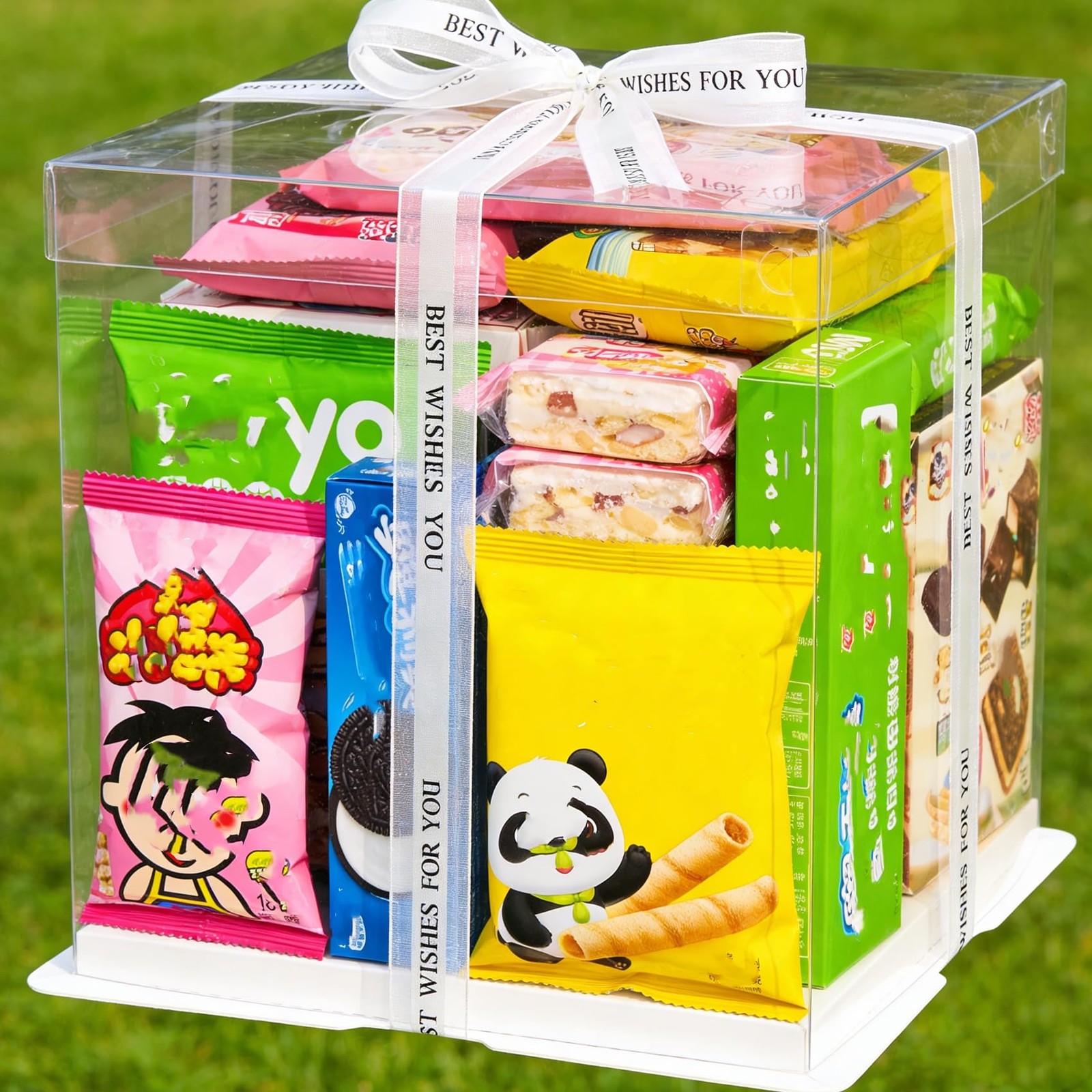 6 Pack Clear Cake Box, 2-Layer Transparent Cakes Box with Ribbon, 10″ X 10″ X…