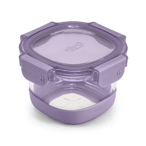 Ello 4pc 2c Glass Refresh Round Food Storage Container Set Purple