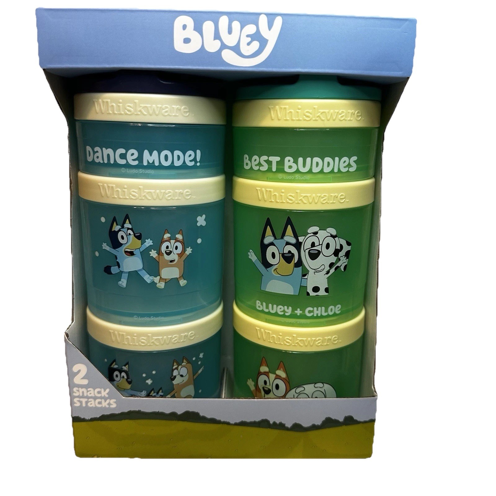 NEW BLUEY Portable Snack Stacking Container Cups Pack of 2 💙 BPA Free