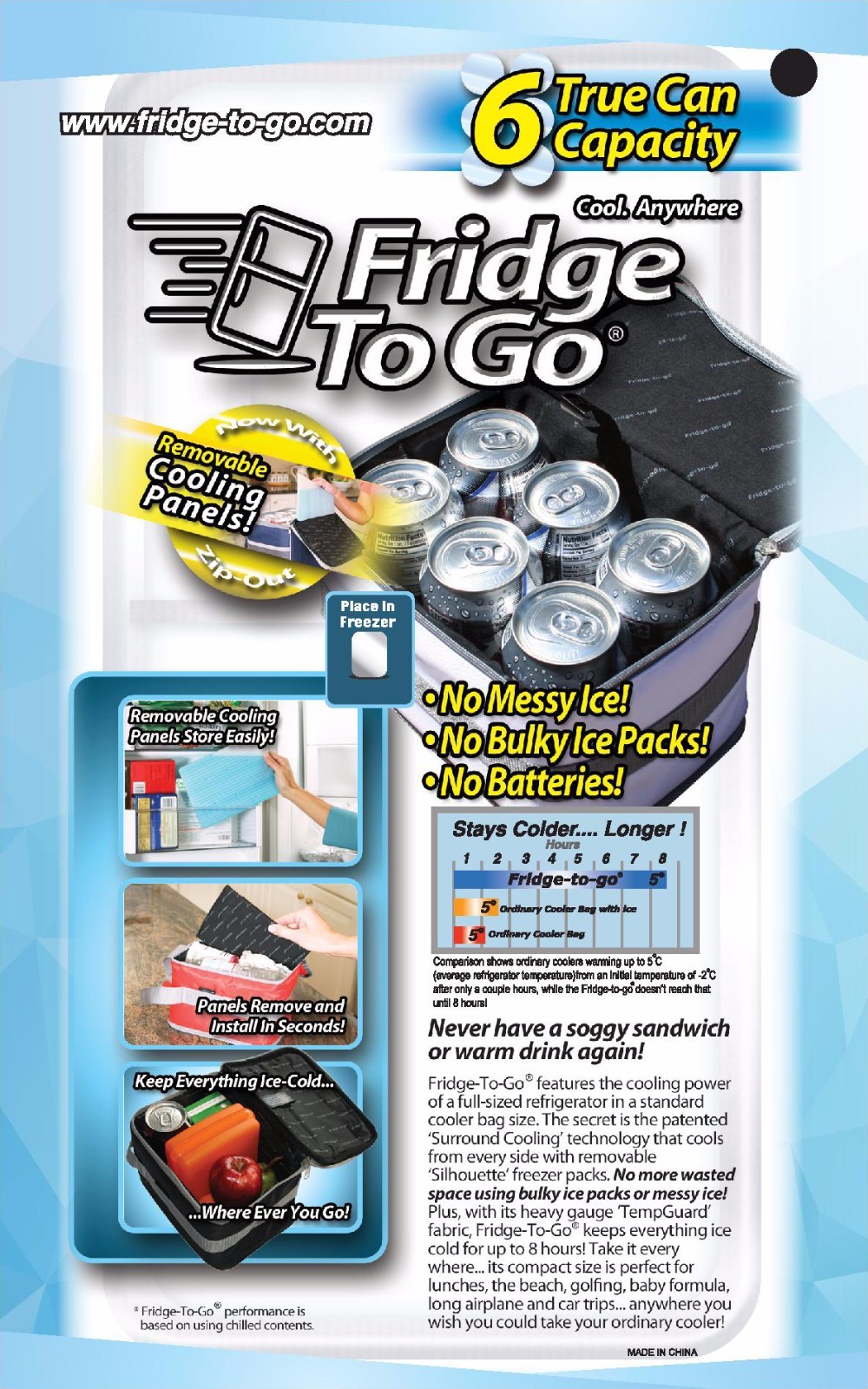 Fridge to go mini 6 fridge cooler bag
