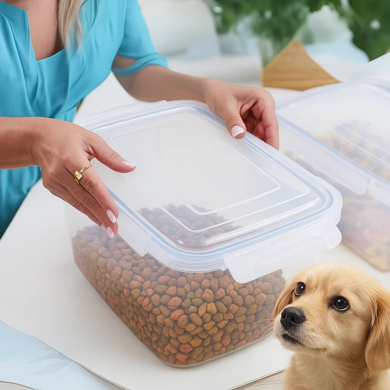 Open Box, Lustroware Large Capacity Airtight Food Storage Container Set of 4