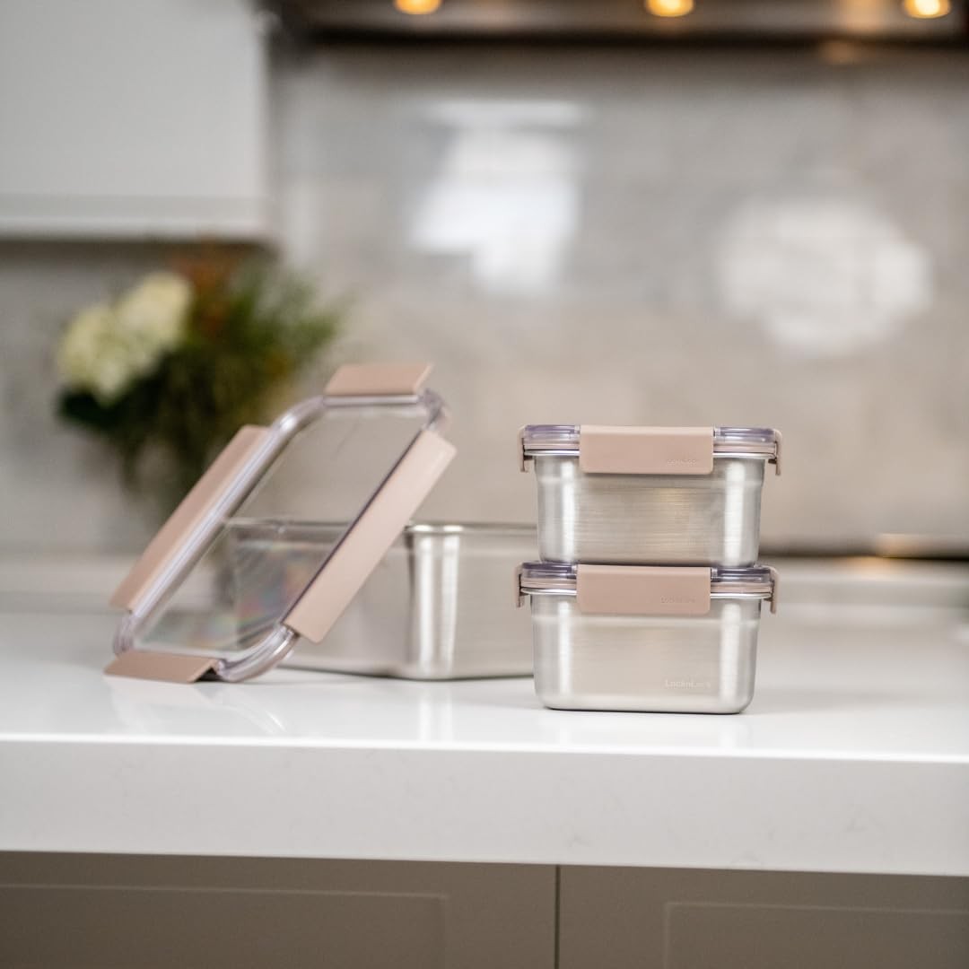 Locknlock Stainless Steel Food Storage Containers Lids Metal Lunch Boxes