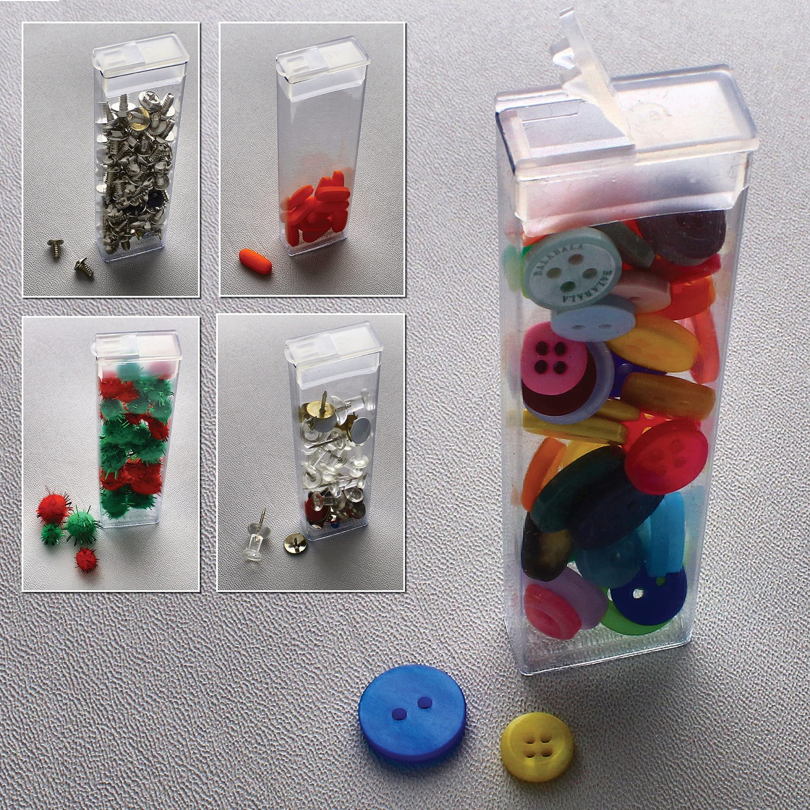 Clear Plastic Boxes Rectangle with a Flip Top Cap 7/16” x 1” x 3” Use for …