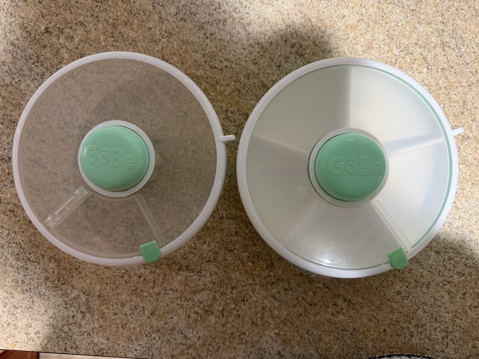 GoBe Kids’ Snack Spinner 6”, 5 Compartments – Dishwasher Safe – Spare Lid