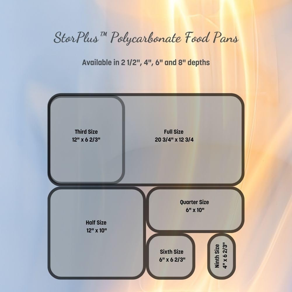 StorPlus Food Storage Container Full Size Food Pan for Serving and Storing Ho…