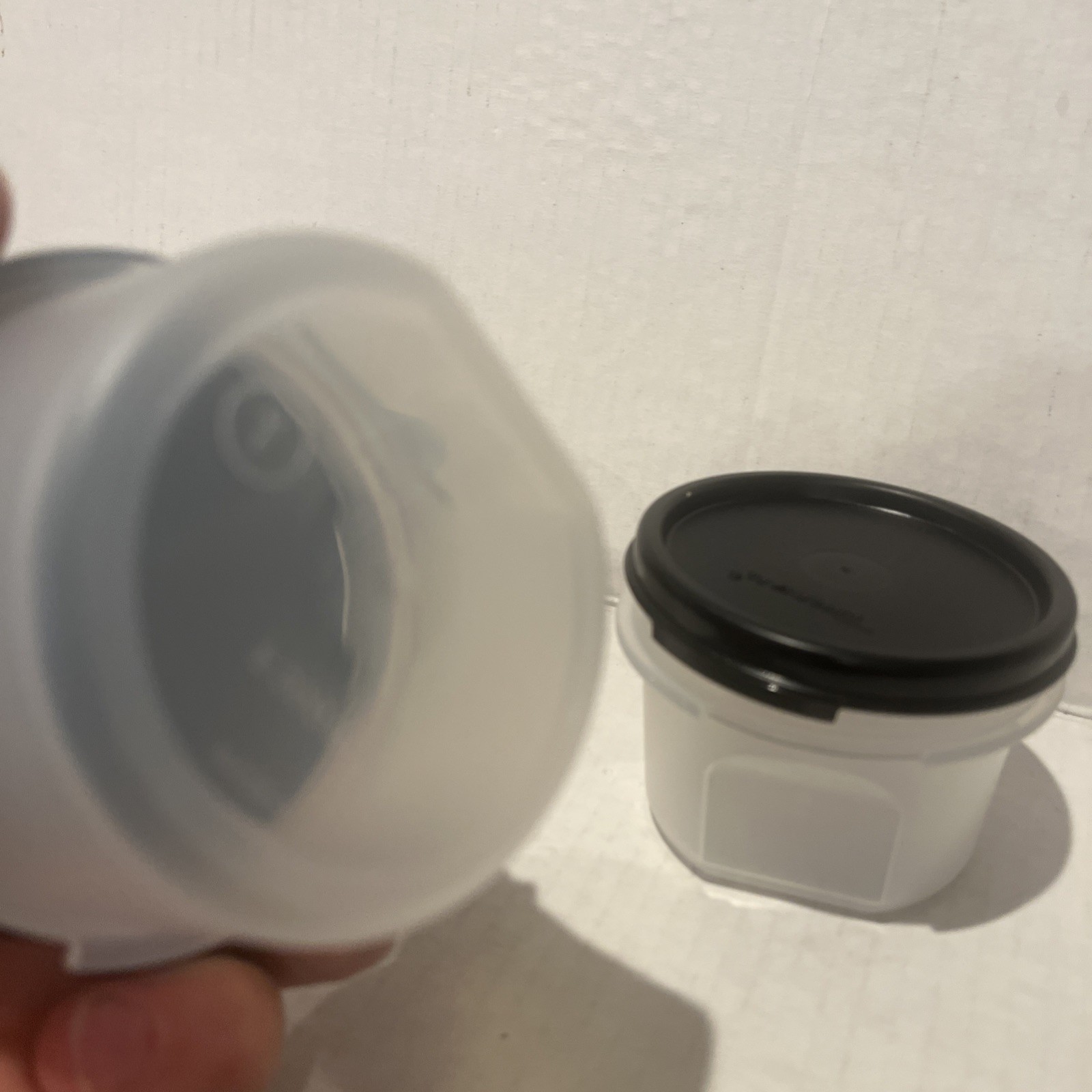 Tupperware Modular Mates Round #1 Set 3x 200ml New Black Seal