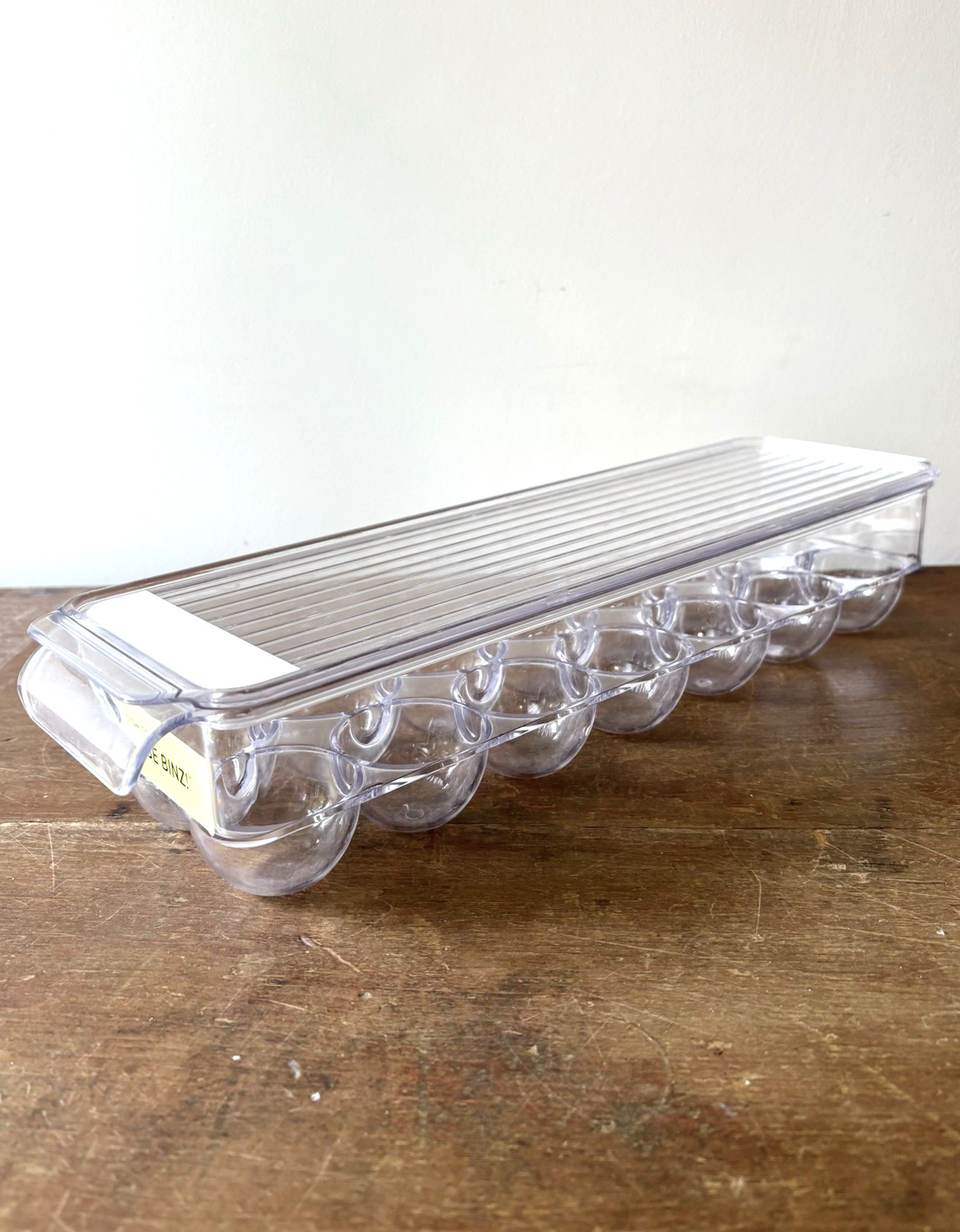 FRIDGE BINZ Clear BPA-FREE Plastic 14-EGG HOLDER + LID Store STACKABLE Transport