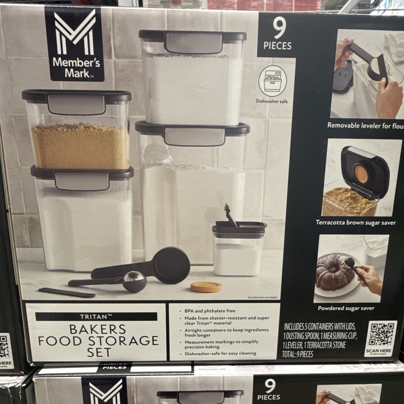 Member’s Mark Tritan Bakers 9pc Food Storage Set Plastic Snap Lids BPA Free