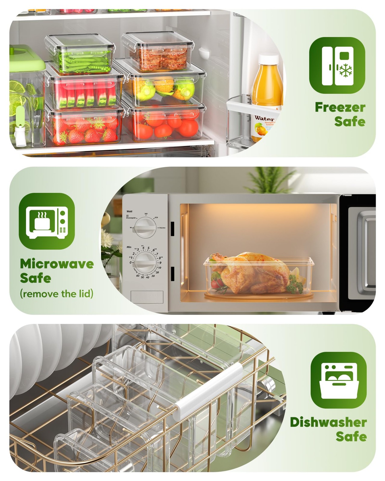 70 PCS Food Storage Containers with Lids(35 Containers & 35 Lids), BPA-Free P…