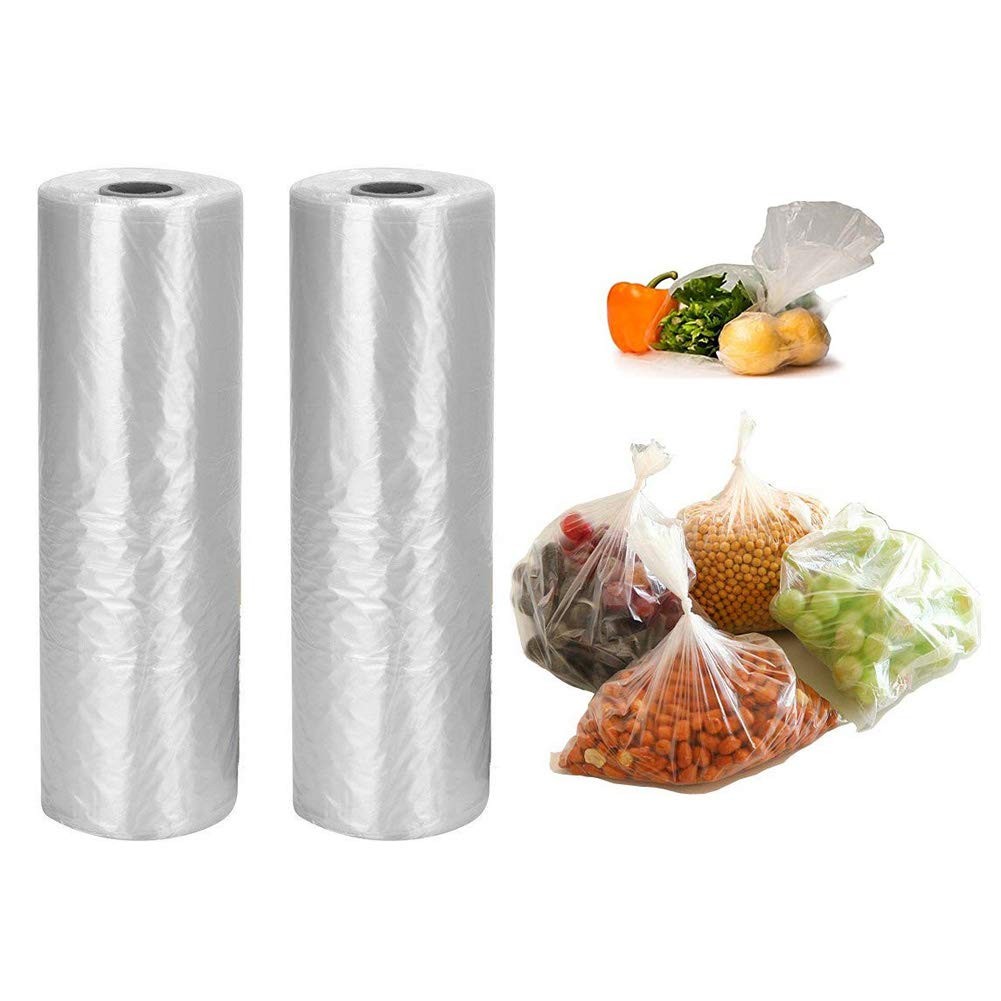 12 x 20 inches Plastic Produce Bag,2 rolls,350 Bags/Roll,Food Storage Bags,Cl…