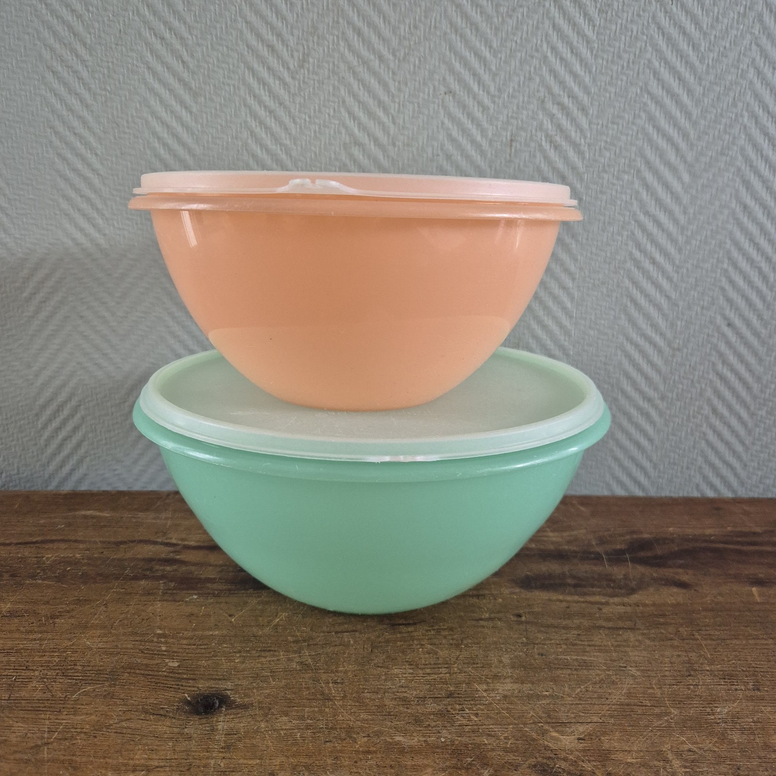 Vintage Tupperware Bowl Set, Pastel Trays Bowls