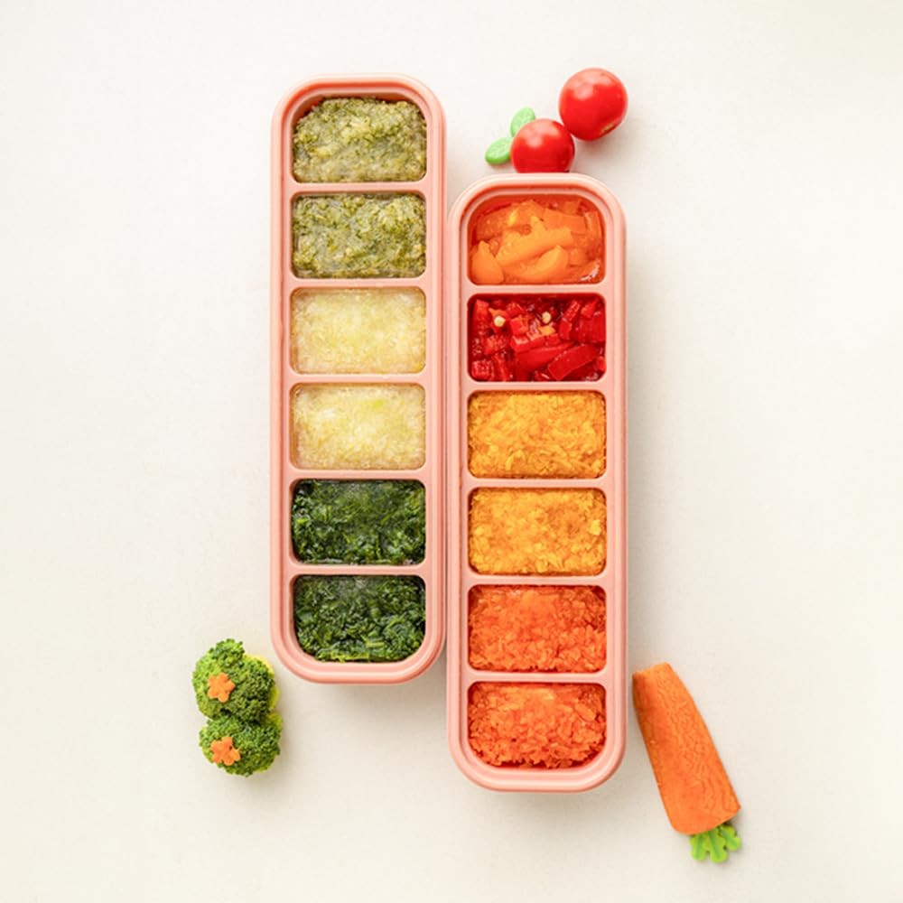 Silicone Freezer Tray, Made in Korea, Meal Prep, Freeze Food Storage Cubes Tr…