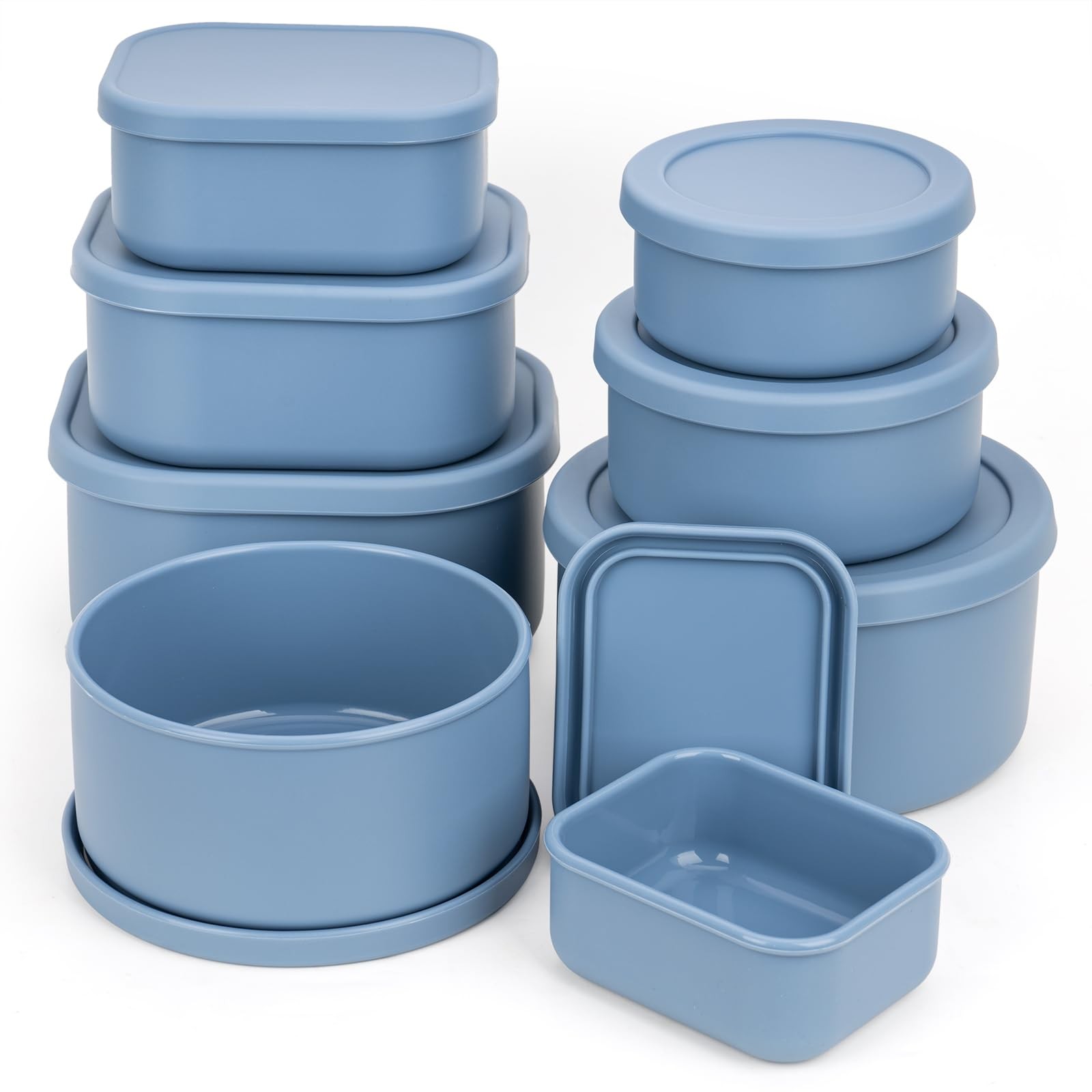 8PCS Silicone Food Storage Containers with Lids,10oz to 51oz,Reusable Leakpro…