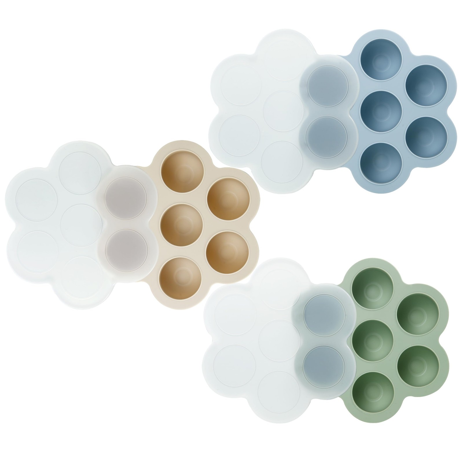 3 Pack Baby Food Freezer Tray with Lids, Silicone Baby Food Storage Container…