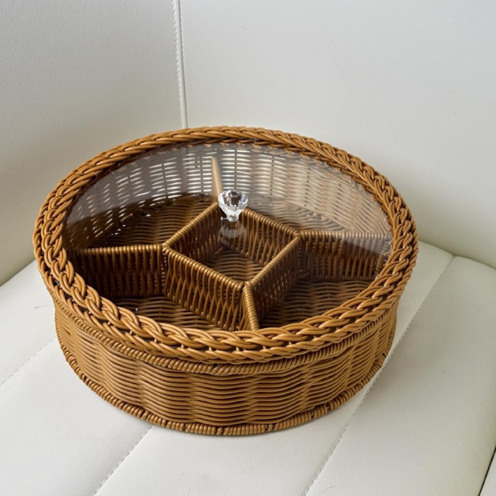Divided Serving Tray Storage Basket Decorative Food Storage Container Dried