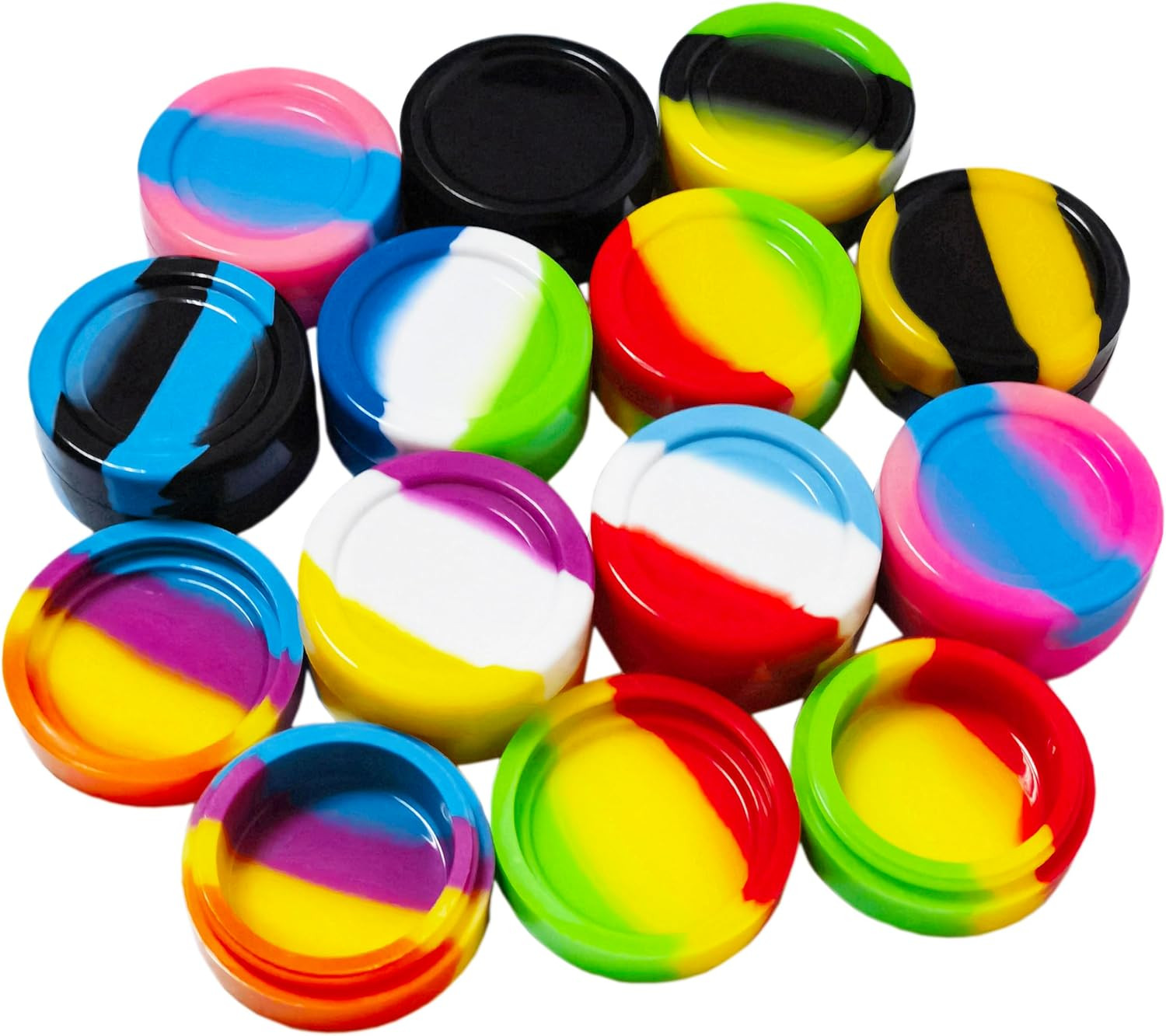 11Ml Silicone Wax Concentrate Containers Non-Stick Jars with round Shape (100)