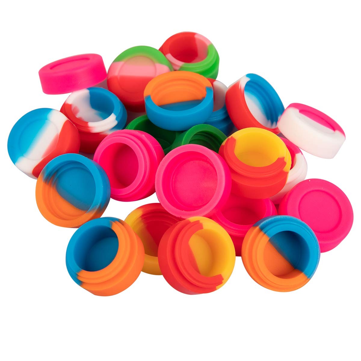 100 PCS 3ml NonStick Silicone Container Multi Use Storage Jar Assorted Color