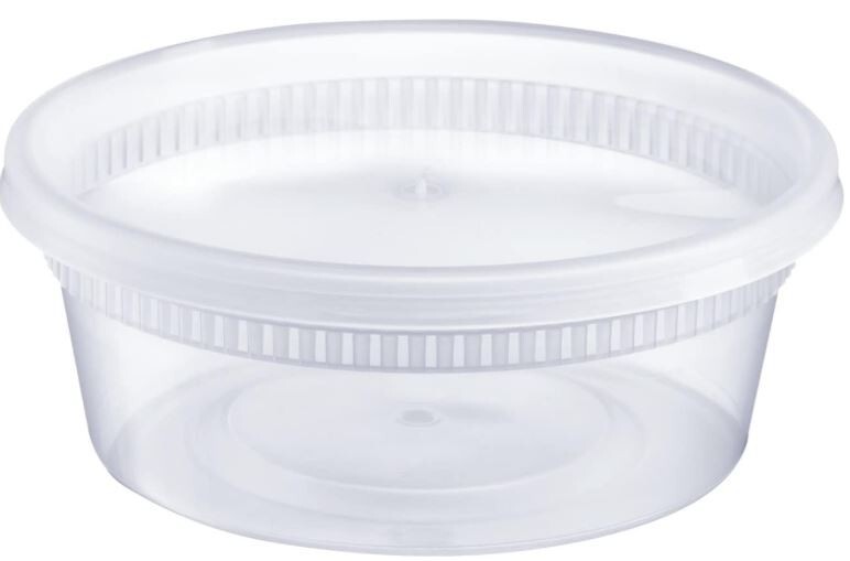 Extra Heavy Duty 240 Pack 8oz Deli Food/Soup Plastic Containers w/ Lids 1 case