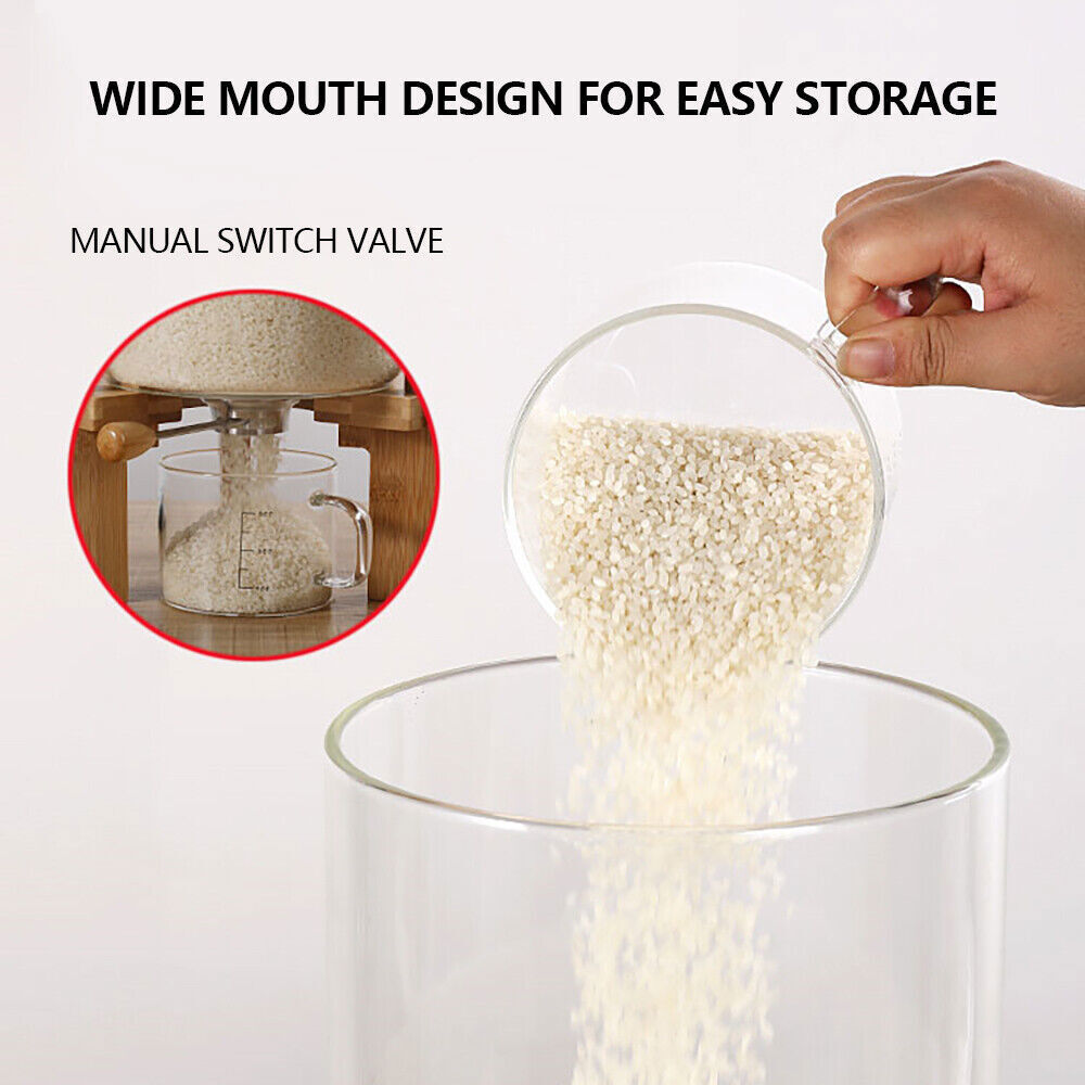 Rice Dispenser Airtight Storage Container Dry Food Storage 7.5L Capacity W/ CUP