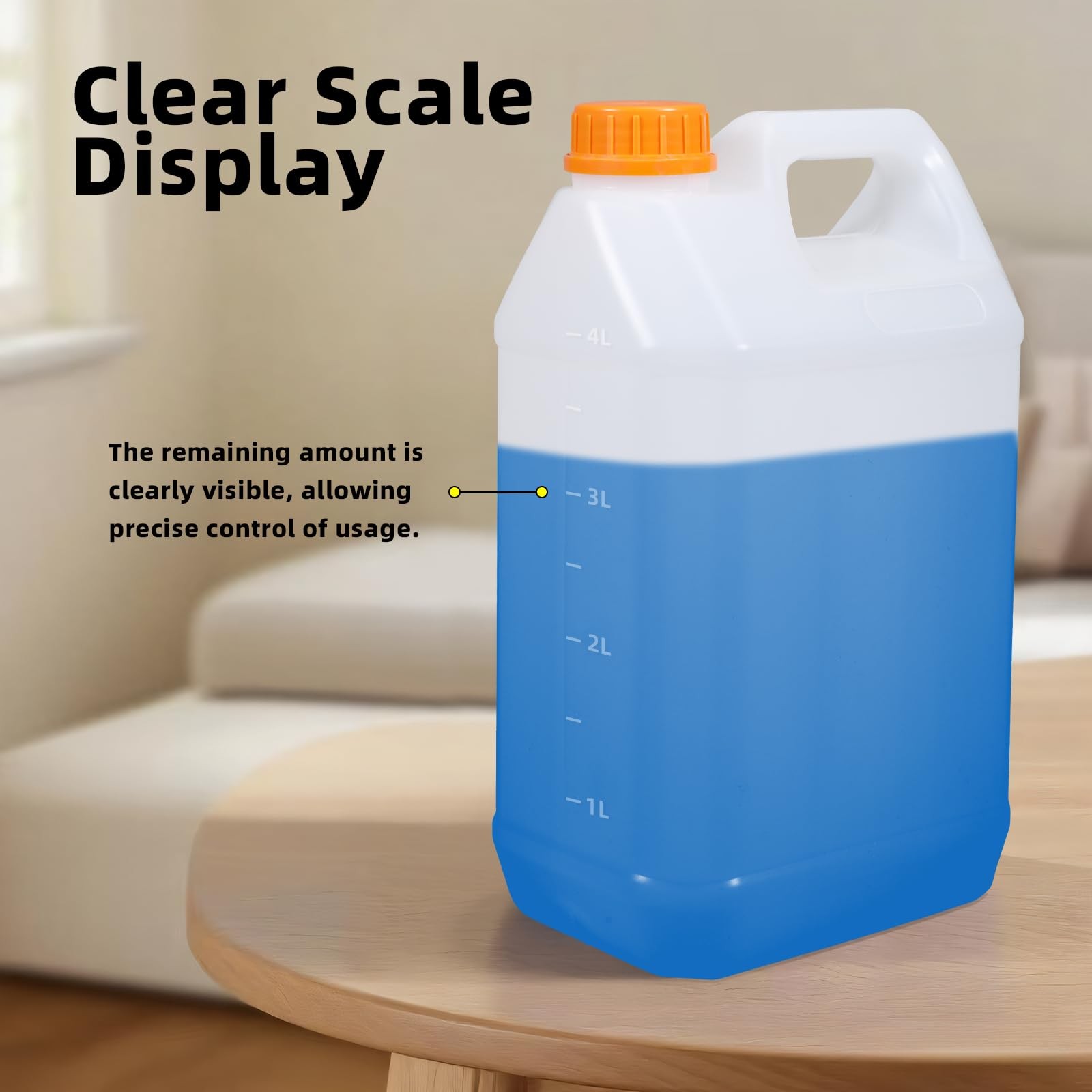 2 Pcs 1 Gallon Jugs with Caps Empty Plastic Gallon Containers with Lids Oil C…