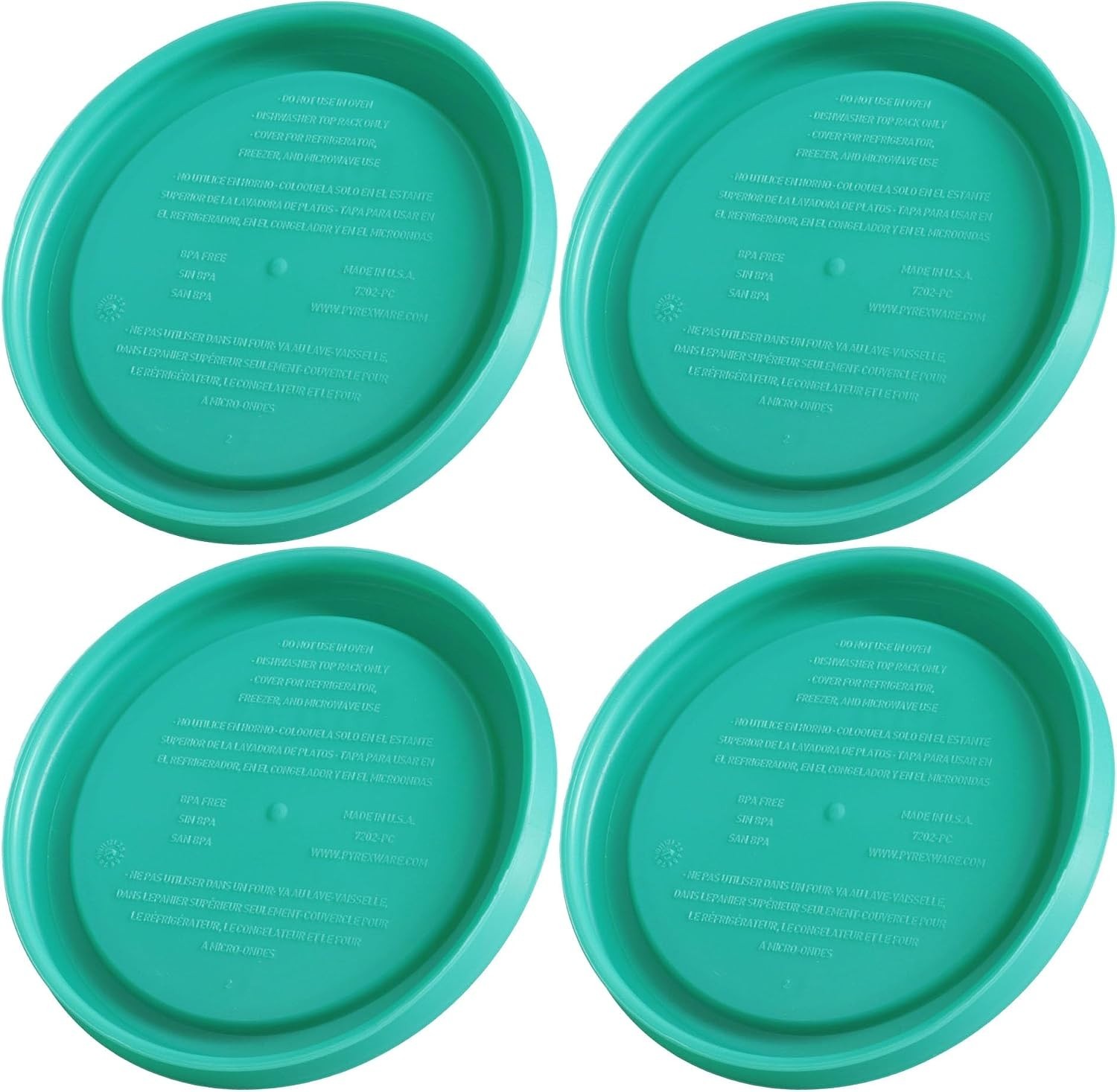 4-Pack BPA-Free Green Food Storage Lids – Lightweight & Spill-Reducing Design