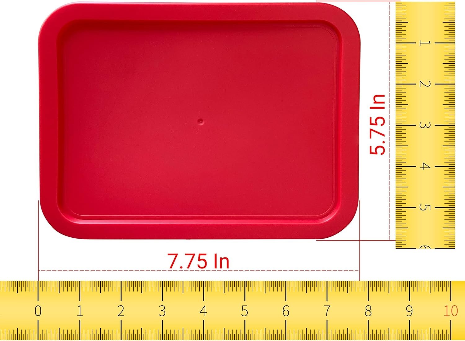 Replacement Lids for Pyrex 7210-PC Cover 3-Cup Rectangle Red 5.75×7.75″ 2-Pack