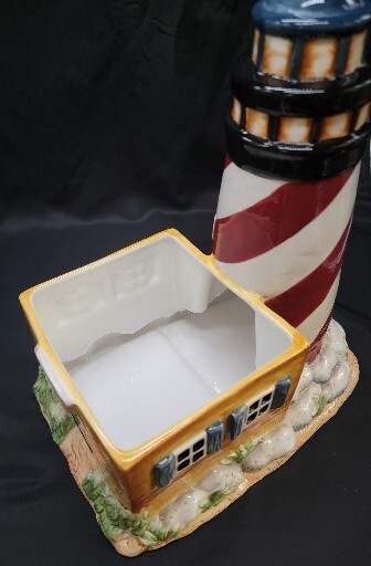 Cookie Jar Lighthouse Beach Home Nautical Kitchen Decor Storage Canister Gibson