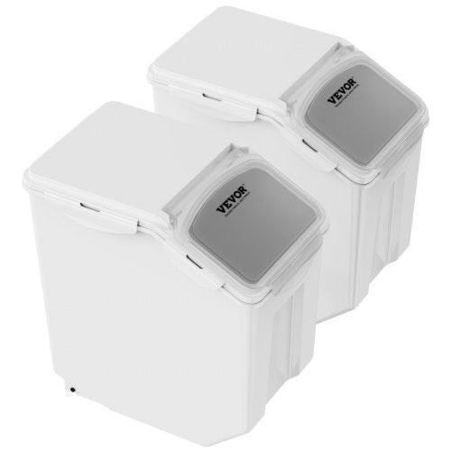 Ingredient Storage Bin 2 x 15L Dispenser Bin with 2 Measuring Cups