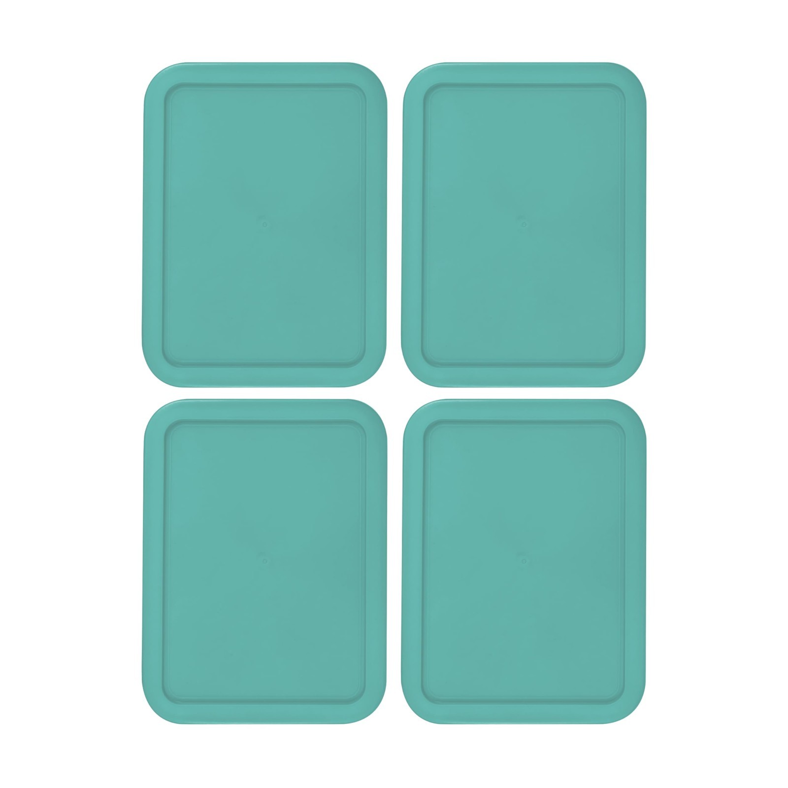 Replacement Lids for Pyrex 7210-PC 3-Cup Rectangle Turquoise 5.75×7.75″ 4-Pack