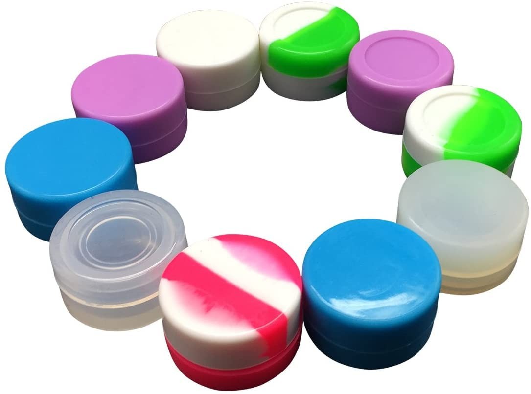 Gentcy Silicone 5ml Lots Silicone Container Box 18 colors 100pcs