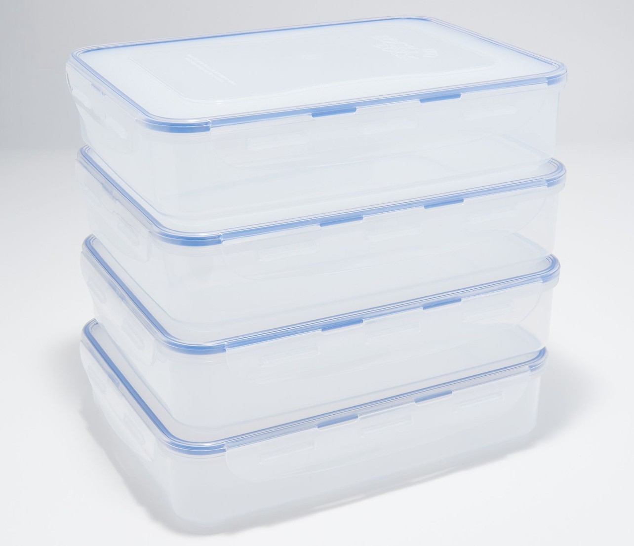 4 LocknLock Large Food & Craft Storage Container 11.5 x 9 x 2.75″ K50271 CLEAR
