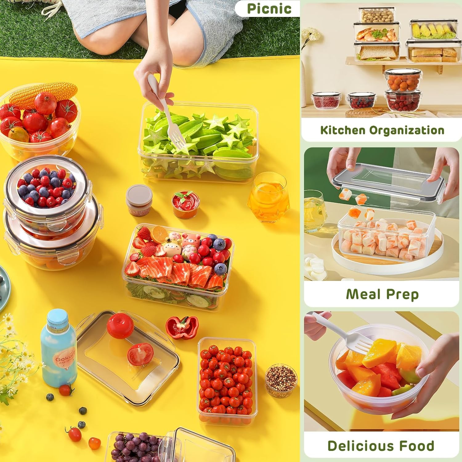 40 PCS Food Storage Containers with Lids Airtight (20 Lids &20 Containers) – Lea