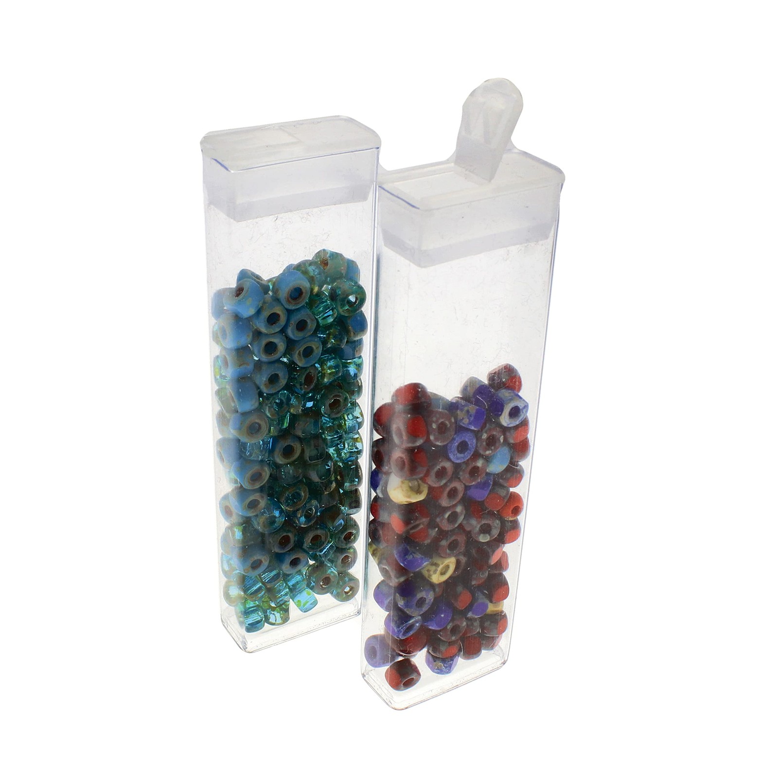 Clear Plastic Boxes Rectangle with a Flip Top Cap 7/16” x 1” x 3” Use for …