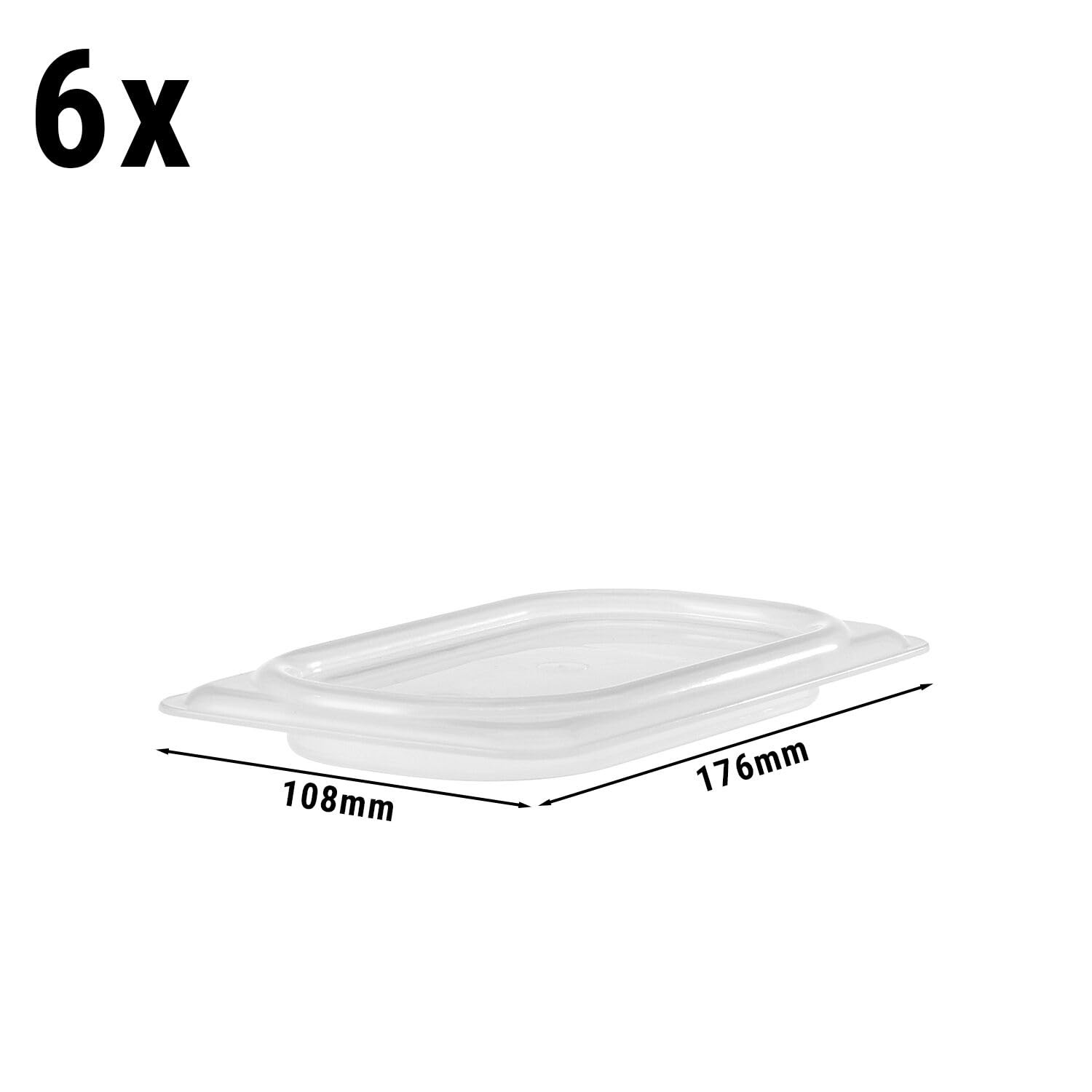 Cambro 60PPCWSC190 Food Pan Seal Cover, 1/6 size (Pack of 6)