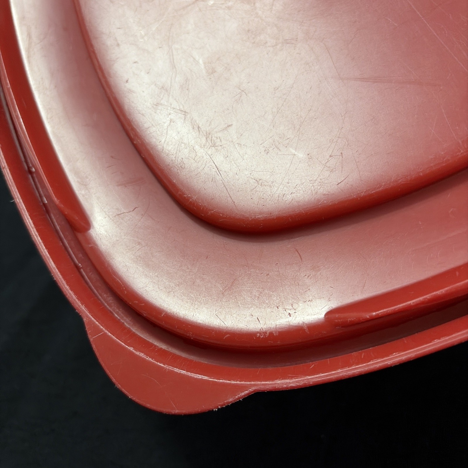 Vintage Rubbermaid Servin Saver Divided Portion Storage Container Red *Lid Only*