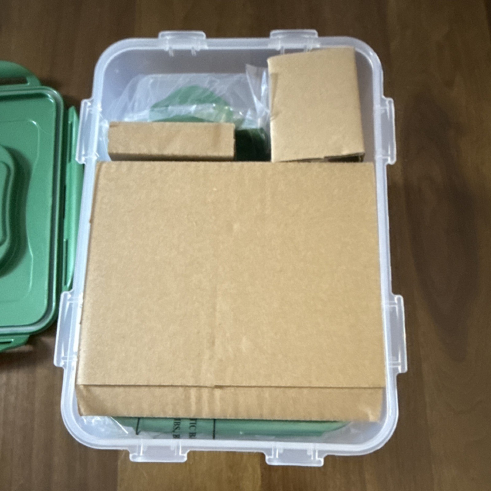 Lock & Lock 8pc Square Round Rectangle Plastic Storage Set Clear Green Snap Lid