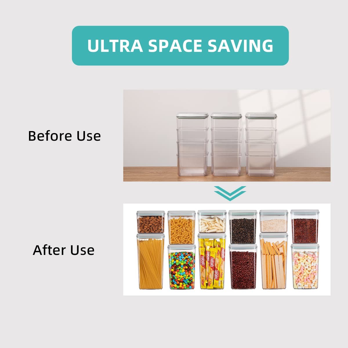 Ankou Food Storage Containers Pop Airtight 1200ml, 8 Pcs Set (1)