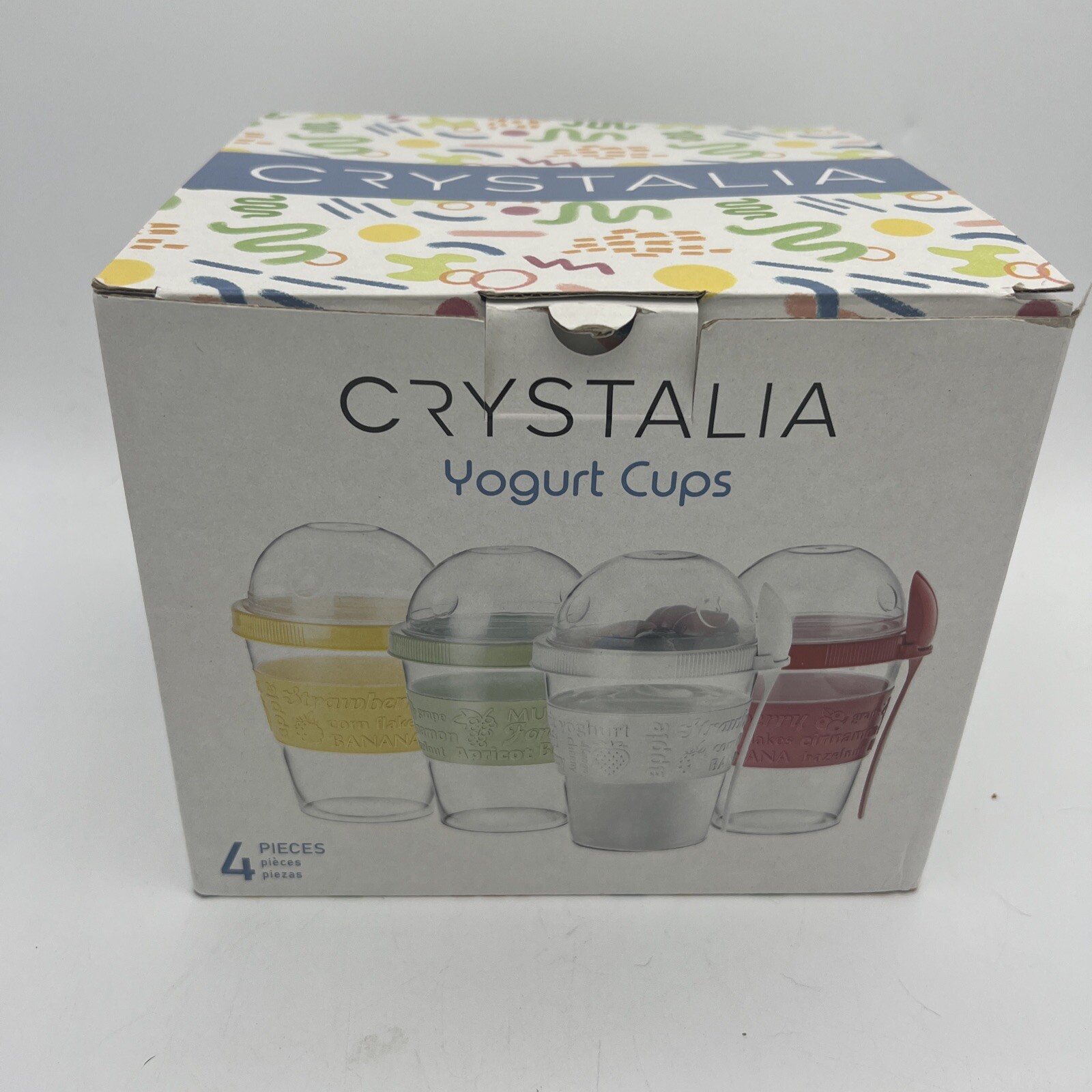CRYSTALIA Breakfast On the Go Cups Take and Go Yogurt Cup with Topping Cereal…